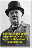 Winston Churchill - Success - NEW Famous Person Poster