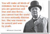 Winston Churchill - "You Will Make All Kinds of Mistakes..." - NEW Famous Person Poster