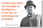 Winston Churchill - Continuous Effort - NEW Famous Person Poster