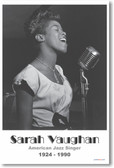 Sarah Vaughan - NEW Famous African American Singer Poster