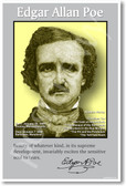 Edgar Allan Poe - American Author Poster