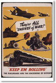 Theyre All Engines Of War - NEW Vintage Reprint Poster