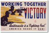 Working Together for Victory - NEW Vintage Reprint Poster