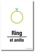 El Anillo - Ring In Spanish - NEW Foreign Language Educational Classroom POSTER