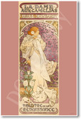 The Lady of the Camellias 1896 by Alfons Mucha - NEW Fine Arts Poster