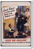 Look Dad My Train Hauls - NEW Vintage Reprint Poster