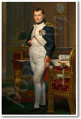 The Emperor Napoleon in His Study at the Tuileries - Jacques-Louis David - 1812 - NEW Fine Arts Poster