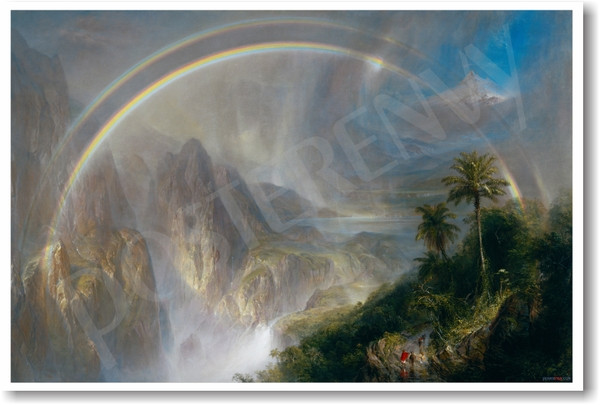 RAINY SEASON IN THE TROPICS 1866 RAINBOW LANDSCAPE BY FREDERIC E CHURCH REPRO