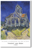 Church in Auvers-sur-Oise - Vincent Van Gogh 1890 - NEW Fine Arts Poster