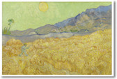 Vincent van Gogh Wheat Field with Reaper September 1889 Impressionist Painter New Fine Arts Poster (fa071)