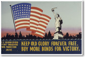 Keep Old Glory Free Forever - NEW Vintage Reprint Poster