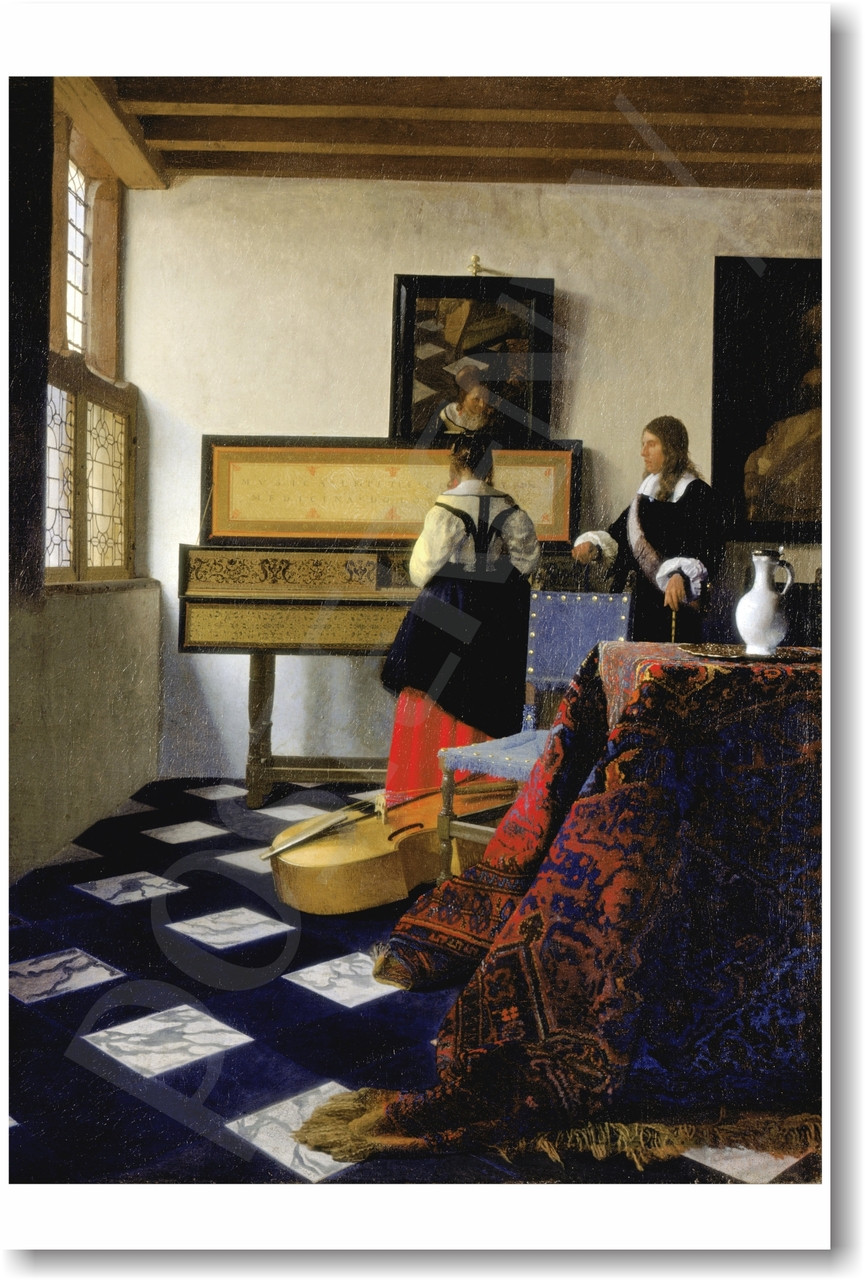 PosterEnvy - The Music Lesson by Dutch Master Johannes Vermeer 1665