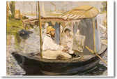 Claude Monet on his Boat - 1874 Edouard Manet