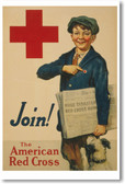 Join The American Red Cross - NEW Vintage Reprint Poster