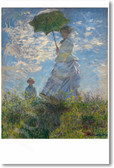 Woman with Parasol (1875) - French Impressionist Painter Claude Monet