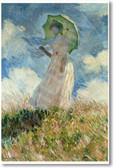Study of a Figure Outdoors - Woman with a Parasol facing left 1886 - Claude Monet