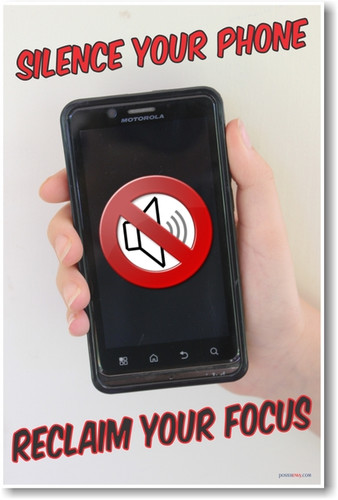 Smartphone - Silence Your Phone - Reclaim Your Focus - NEW Classroom Motivational PosterEnvy Poster