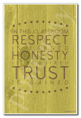 In This Classroom Respect is Earned, Honesty is Required and Trust is Gained - NEW Classroom Motivational PosterEnvy Poster