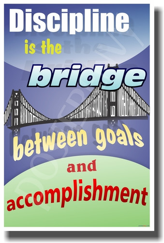 Discipline is the Bridge Between Goals & Accomplishment 2 - Jim Rohn - NEW Classroom Motivational PosterEnvy Poster