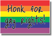 Honk for Gay Rights - Rainbow Flag NEW PosterEnvy Poster