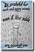 Be Grateful for Each and Every Moment Even If The Odds Are Against You - NEW Classroom Motivational PosterEnvy Poster