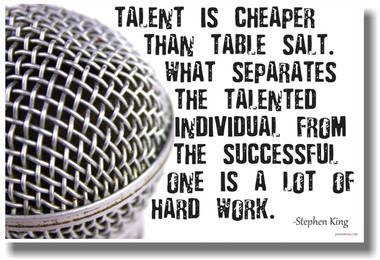 Talent Is Cheaper Than Table Salt - Microphone - NEW Classroom Music Musician Motivational PosterEnvy Poster