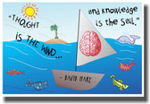 Sailing - Thought Is the Wind and Knowledge is the Sail - David Hare - NEW Classroom Motivational PosterEnvy Poster