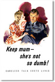 Keep Mum - She's Not So Dumb - NEW Vintage Movie Reprint Poster