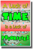 A Lack Of Time - NEW Classroom Motivational Poster