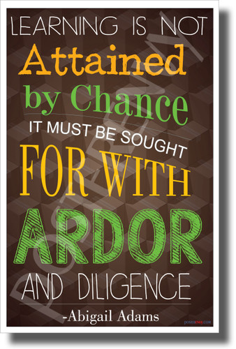 Learning Is Not Attained - NEW Classroom Motivational Poster (cm716)
