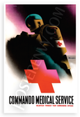 Commando Medical Service Volunteer Vintage Military 12x18 US Made Poster