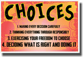 Choices - NEW Classroom Motivational Poster
