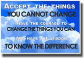 Accept The Things You Cannot Change - NEW Classroom Motivational Poster