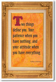 Two Things Define You - NEW Classroom Motivational Poster
