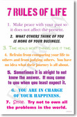 PosterEnvy - 7 Rules of Life - positive motivational classroom poster for students