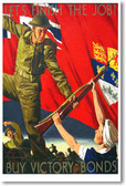 Lets Finish The Job - Canada WW2 - NEW Vintage Reprint Poster