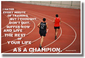 Muhammad Ali - I Hated Every Minute of Training - NEW Sports Classroom Poster