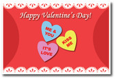 Happy Valentine's Day heart candies Holiday Classroom Poster