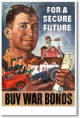 For A Secure Future - NEW Vintage Reprint Poster