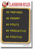 Classroom Rules #5 - NEW Classroom Motivational Poster