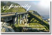 Serenity is not Freedom from the Storm but Peace Amid the Storm