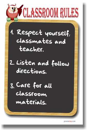 Chalkboard - Classroom Rules Poster