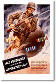 All Soldiers Can't Be In The Infantry - NEW Vintage Reprint Poster
