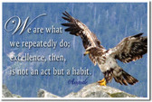 We are what we repeatedly do; excellence, then, is not an act but a habit - Aristotle - Poster