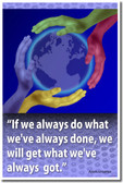 If We Always Do What We Have Always Done Then We Will Always Get What We've Always Got - Adam Urbanski