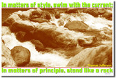 In Matters of Style Swim with the Current - In Matters of Principle Stand Like a Rock - Thomas Jefferson