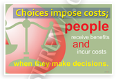 "Choices Impose Costs; People Receive Benefits and Incur Costs" Economics Educational 12x18 US Made Poster