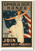Uphold Our Honor - NEW Vintage Reprint Poster
