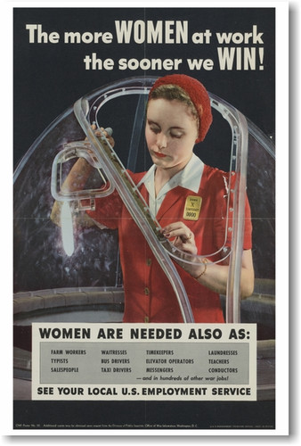 The More Women At Work - NEW Vintage Reprint Poster - PosterEnvy.com