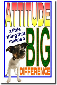 Attitude a little thing that makes a big difference - Classroom Motivational Poster (cm165)